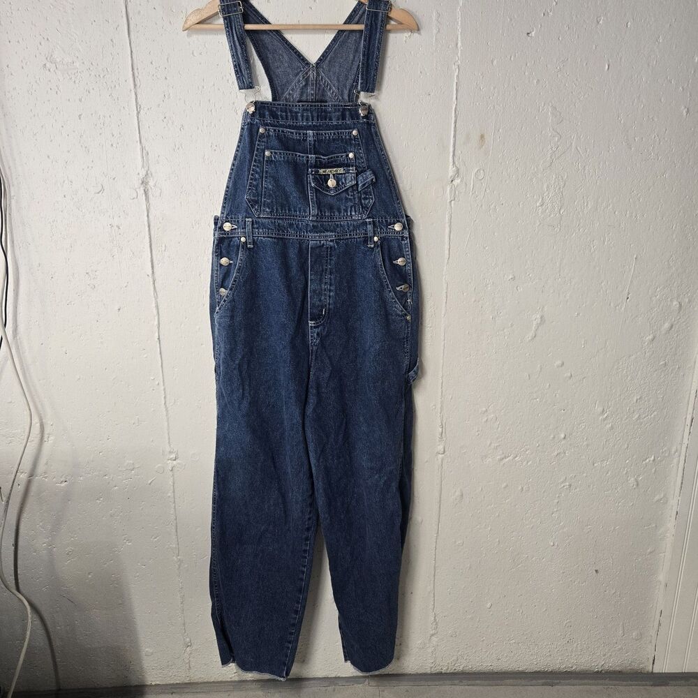 Vintage 90s No Excuses Denim Overalls Womens Medium Blue Jean Bib Y2K Carpenter